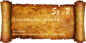 Szerdahelyi Rudolf névjegykártya