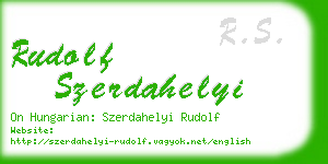 rudolf szerdahelyi business card